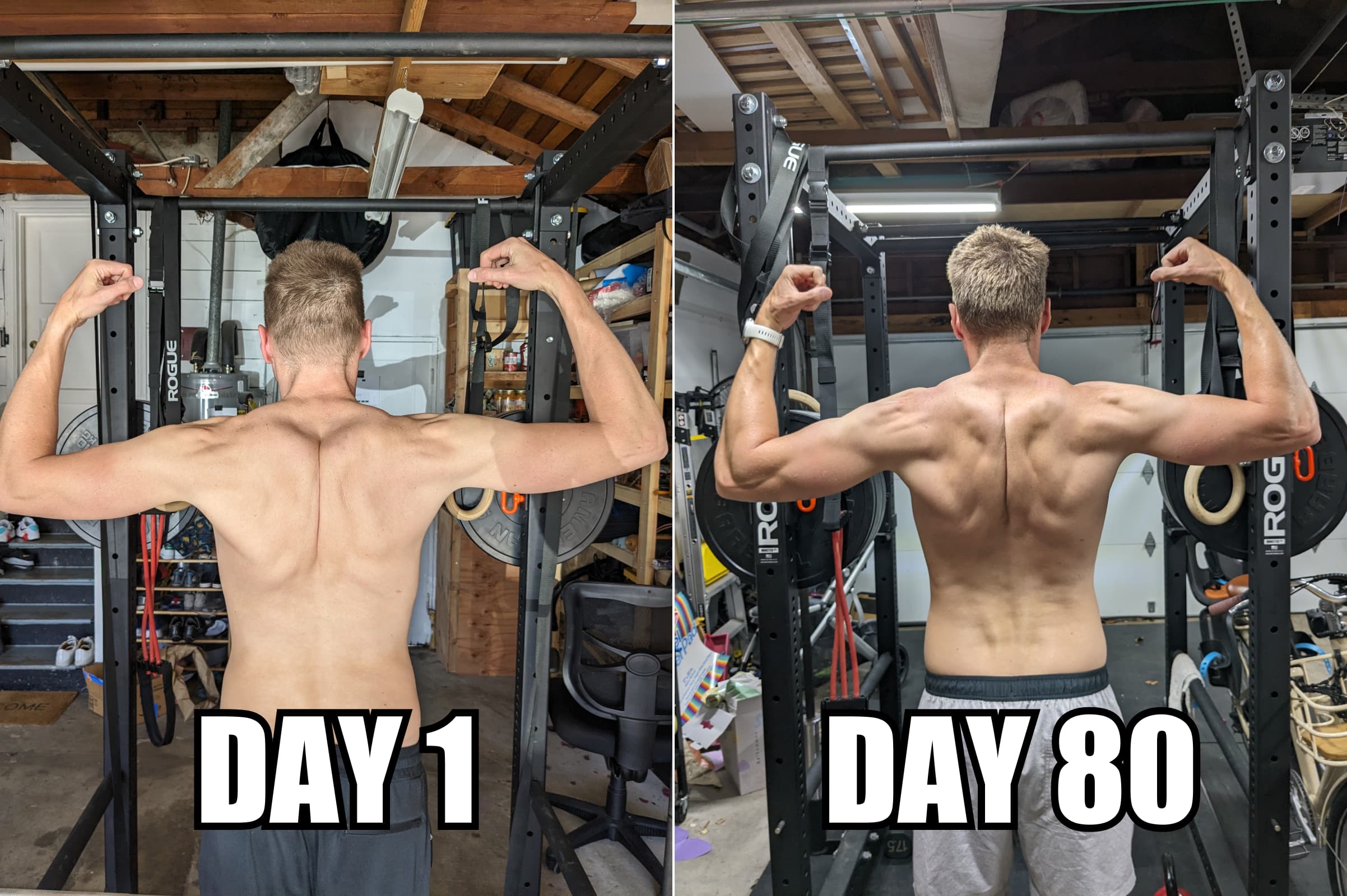 Before after back